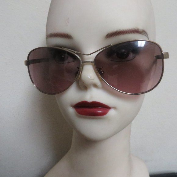 ❤️COACH SUNGLASSES HC 7025 (L055 Stefanie) 9013/T5 Gold/Brown w/Case & Cloth - Picture 1 of 7